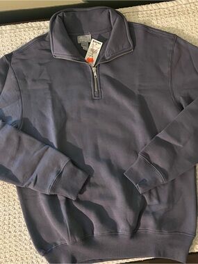 Tilly's Navy Half-Zip Pullover Sweatshirt